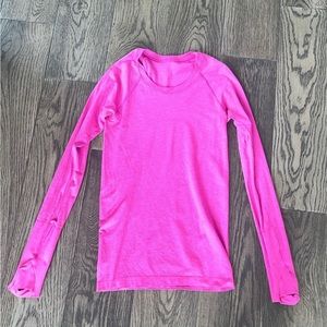 Lululemon long sleeve pink swiftly tech top